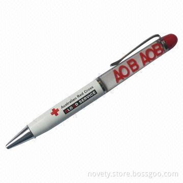 Liquid Floater Pen, 2D/2D logo inside, customized of your logos welcomed
